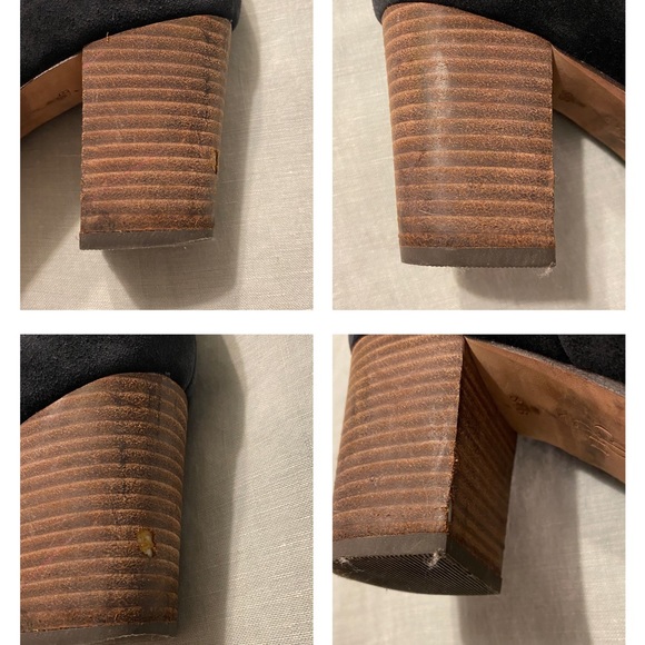 Cole Haan black suede knee high tall heeled pull on Cassidy boots - Picture 8 of 12